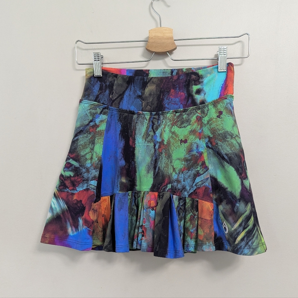 Donna Jo Jojo  Abstract Watercolor Skirt Pickleball Tennis Running‎